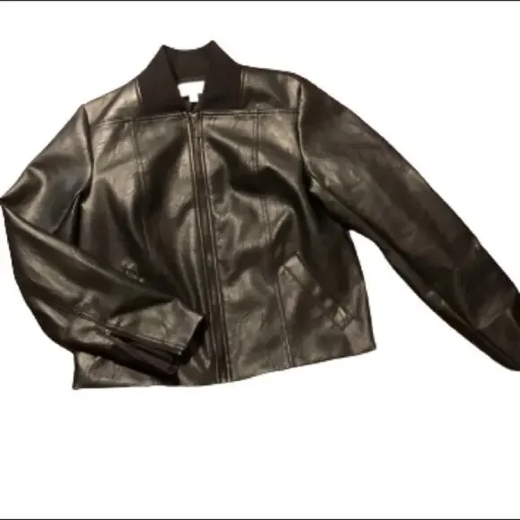 Prologue Faux Leather Black Jacket - Picture 2 of 4